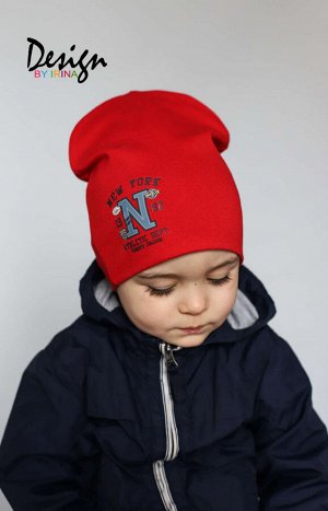 Удлиненная шапка для мальчика Athletic Dept. (красная)