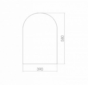 Зеркало MIXLINE арка 390*580 б/полки (525022)