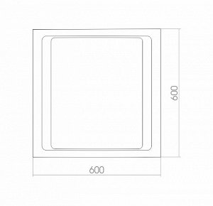 Зеркало MIXLINE "Орион" 600*600 светодиодная подсветка (529385)