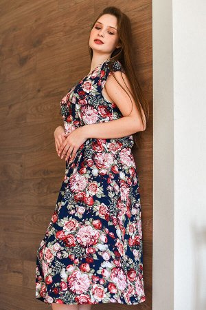 Платье женское "Розовое лето" красный