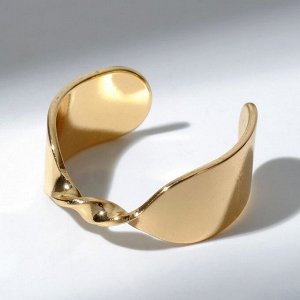 Кольцо "Завитки" , цвет золото, безразмерное