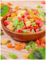 Цукаты кубики 250 гр в вакуумной упаковке