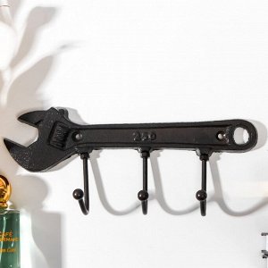 Крючки декоративные чугун "Разводной ключ" 11х24,5 см