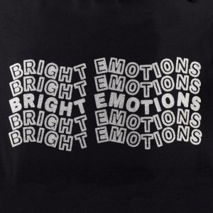 Рюкзак текстильный Bright emotions, черный, 38 х 12 х 30 см