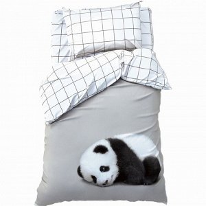 Постельное бельё «Этель» Funny panda, 1.5 сп., 143x215 см., 150x214 см., 50x70 см. - 1 шт., 100% xл., бязь