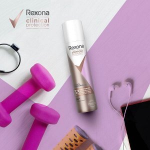 NEW ! Rexona Clinical Protection антиперспирант аэрозоль Сухость и Уверенность, защита 96 часов, 75 мл