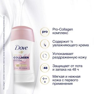 NEW !!! Dove антиперспирант - карандаш защита от раздражений без липкости с Pro-collagen комплекс 40 мл