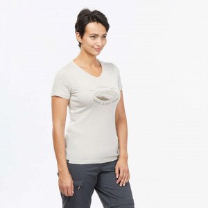 Женская футболка из шерсти мериноса для треккинга TRAVEL 100  FORCLAZ