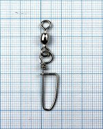 Вертлюг с карабином JpFishing CS Coastlock Snap #2х4 (5 шт, тест 25,4кг, stainess steel)