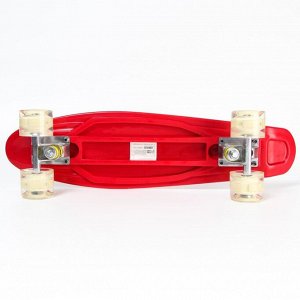 Пенниборд 56 x 16 см, колёса световые PU 60x45 мм, ABEC 7, бордовый, Гравити Фолз
