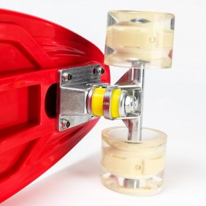 Пенниборд 56 x 16 см, колёса световые PU 60x45 мм, ABEC 7, бордовый, Гравити Фолз