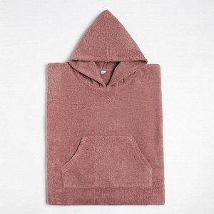 Полотенце-пончо с карманом Крошка Я, цвет мокко, размер 32-38, 100 % хлопок, 320 г/м2