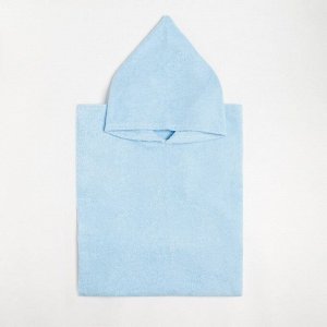 Полотенце-пончо Крошка Я «Гномик», цвет голубой, размер 24-32, 100 % хлопок, 320 г/м2