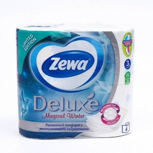 Туалетная бумага Zewa Deluxe Delicate Care, 3 слоя, 4 шт.