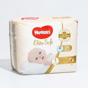 Пoдгyзнuku "Huggies" Elite Soft 1, 3-5kг, 25 шт