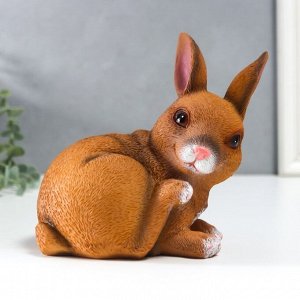 Сувенир полистоун свет "Кролик" от солнечной батареи 16,5х17,5 см