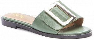  зеленый иск.кожа женские туфли открытые (В-Л 2022)