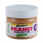 Паста арахисовая хрустящая  &quot;Peanut bomb butter&quot; ТМ &quot;BOMBBAR&quot; 300 гр 1*12