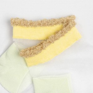 Носки женские стеклянные MINAKU цвет жёлтый, размер 36-37 (23 см)