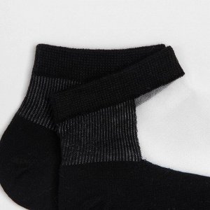 Носки женские стеклянные MINAKU цвет чёрный, размер 36-37 (23 см)