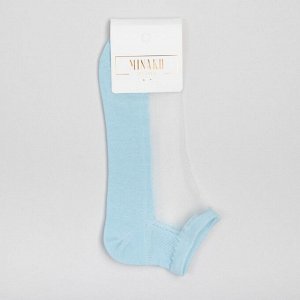 Носки женские стекляные MINAKU "Однотон" цвет голубой, р-р 35-37 (23 см)