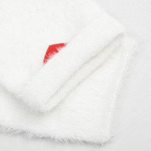 Носки махровые MINAKU с сердечком, цв.белый, р-р 36-39 (23-25 см)