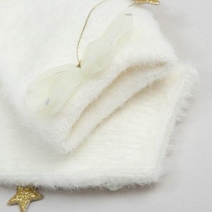 Носки махровые MINAKU с бантиком, цв.белый, р-р 36-39 (23-25 см)