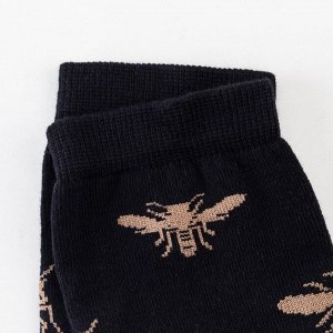 Носки MINAKU «Насекомые», цвет чёрный, (29 см)
