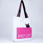 Сумка шопер Bad cat, 40 х 12 х 38 см