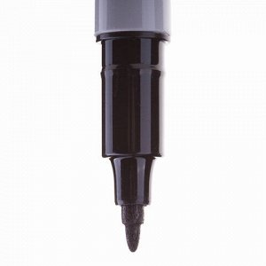 Маркер перманентный CROWN "Multi Marker Super Slim", ЧЕРНЫЙ, тонкий, 1 мм, P-505F