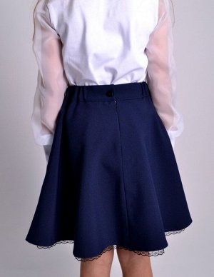Школьная юбка Конфетти синяя