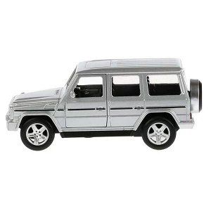 G-СLASS-SL Машина металл MERCEDES-BENZ G-CLASS 12 см, двери, багаж, серебристый, кор. Технопарк в кор.2*36шт