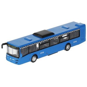 LIAZ5292-18SLMOS-BU Модель металл свет-звук АВТОБУС ЛИАЗ-5292 МЕТРОПОЛИТЕН 18 см, двер, ин, кор. Технопарк в кор.2*36шт