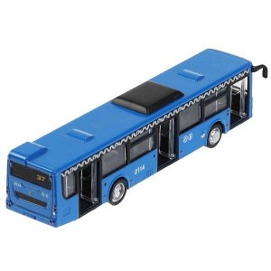 LIAZ5292-18SLMOS-BU Модель металл свет-звук АВТОБУС ЛИАЗ-5292 МЕТРОПОЛИТЕН 18 см, двер, ин, кор. Технопарк в кор.2*36шт