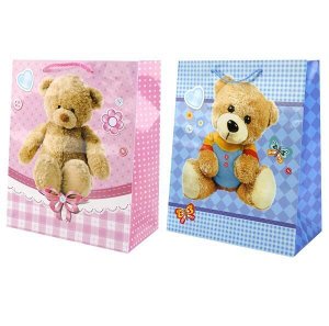 CLRBG-BEAR-02 (24) ПАКЕТ ПОДАРОЧНЫЙ "ИГРАЕМ ВМЕСТЕ" МИШКА. 26Х32Х14СМ, ГЛЯНЦЕВЫЙ, В АССОРТ. В ПАК. УП-24ШТ в кор.3уп