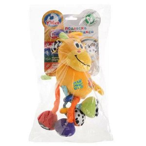RV-G Текстильная игрушка подвеска с механизмом вибрации жираф Умка в кор.125шт