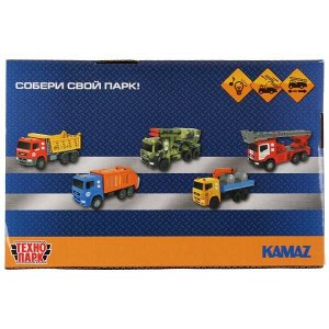 KAMFIR-17PL-RDWH Машина пластик свет-звук KAMAZ ПОЖАРНАЯ МАШИНА 17 см, лестн, инерц, кор. Технопарк в кор.2*36шт