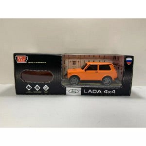 LADA4X4-18L-OR Машина р/у LADA 4x4 18 см, свет, оран, кор. Технопарк в кор.24шт