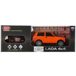 LADA4X4-18L-OR Машина р/у LADA 4x4 18 см, свет, оран, кор. Технопарк в кор.24шт