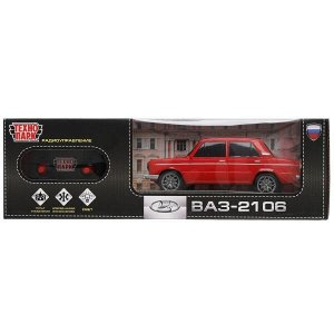 VAZ2106-18L-RD Машина р/у ВАЗ-2106 18 см, свет, крас, кор. Технопарк в кор.24шт