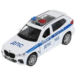 TRAFF-22PLX5POL-BU Модель пластик свет-звук СВЕТОФОР С МАШИНКОЙ в компл. BMW x5 ПОЛИЦИЯ, кор. Технопарк в кор.2*18шт