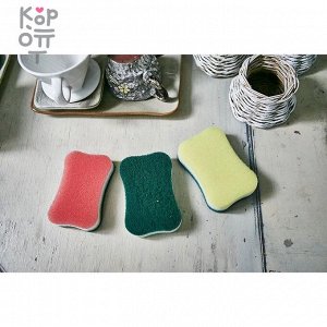 SB CLEAN&CLEAR - Губка для мытья посуды №099 Triple Multi - 11,5см*7,5см*2,5см., с абразивным слоем