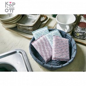 SB CLEAN&CLEAR - Губка для мытья посуды №376 Pastel - 13см*9см*1,5см мягкая