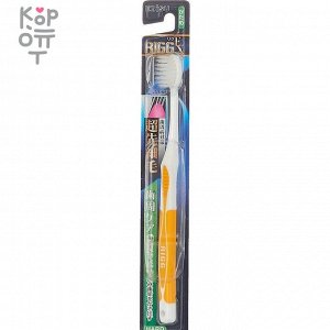 EBISU Зубная щетка с утонченными кончиками и прорезиненной ручкой. Мягкая