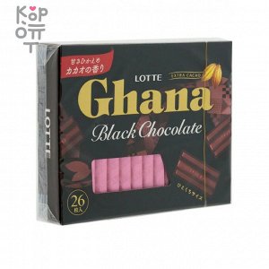 LOTTE Black Chocolate - Шоколад Гана Экселент тёмный, набор 4,6гр.*26шт., 119,6гр.