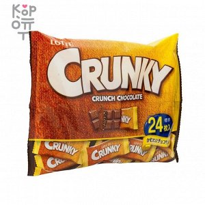 LOTTE Crunky Chocolate Bag - Шоколад Кранки хрустящий, семейная пачка 85гр.