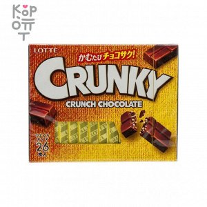 LOTTE Crunky Excellent - Шоколад Кранки хрустящий Экселент, набор 3,75гр.*26шт., 97,5гр.