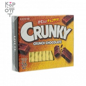 LOTTE Crunky Excellent - Шоколад Кранки хрустящий Экселент, набор 3,75гр.*26шт., 97,5гр.