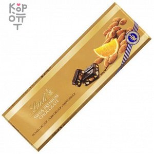 Шоколад горький с апельсином и миндалем, Lindt Gold, 300гр.