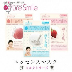 Pure Smile Essence mask milk series - Тканевая маска-эссенция, молочная серия, тип тонера, 23мл.*1шт. Молоко